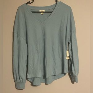 Ana NWT long sleeve V neck waffle shirt.